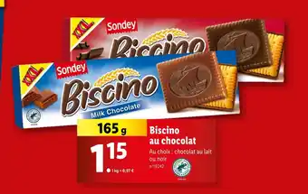 Lidl Sondey Biscino au chocolat offre