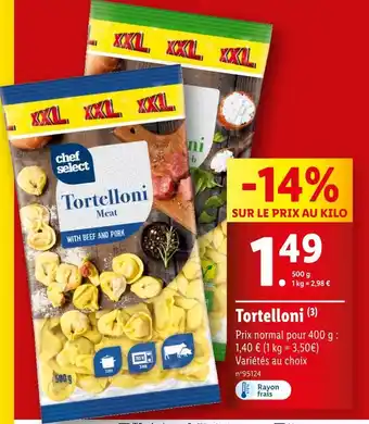 Lidl chef select Tortelloni offre