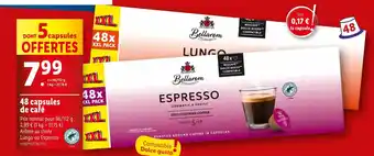 Lidl Bellarom 48 capsules de café offre