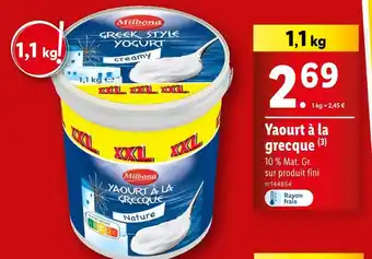 Lidl MILBONA Yaourt à la grecque offre