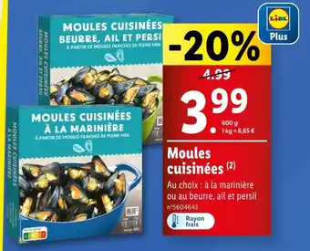 Lidl Moules cuisinées offre