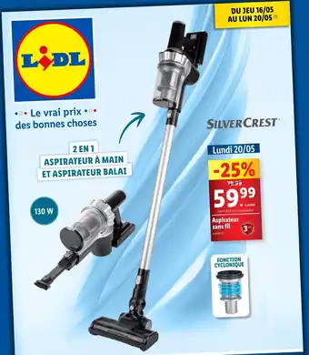 Lidl SILVER CREST Aspirateur sans fil offre