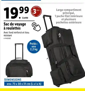 Lidl TOPMOVE Valises à roulettes offre