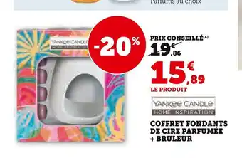 Super U COFFRET FONDANTS DE CIRE PARFUMÉE + BRULEUR offre