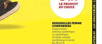 ESPADRILLES FEMME COMPENSEES