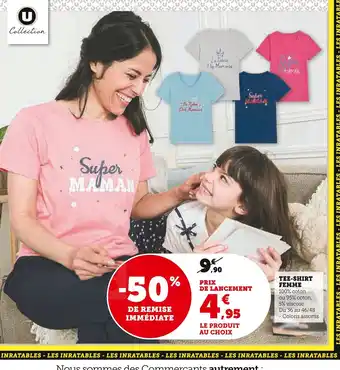 Super U TEE-SHIRT FEMME offre