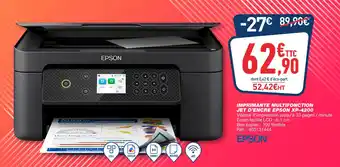 Bureau Vallée EPSON IMPRIMANTE MULTIFONCTION JET D’ENCRE XP-4200 offre