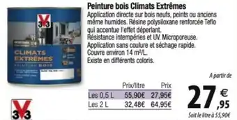 Tridôme Peinture bois Climats Extrêmes offre