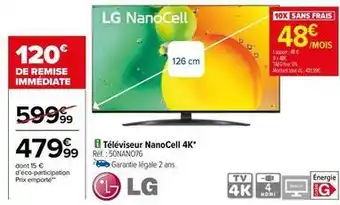 Carrefour Lg - téléviseur nanocell 4k offre