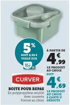 Super U Curver - boîte pour repas offre