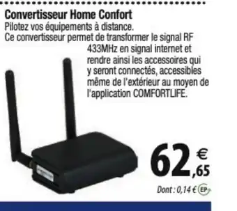 Tridôme Convertisseur Home Confort offre