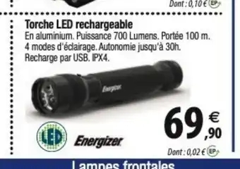 Tridôme Torche LED rechargeable offre