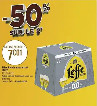 Casino Supermarchés Bière Blonde sans alcool offre