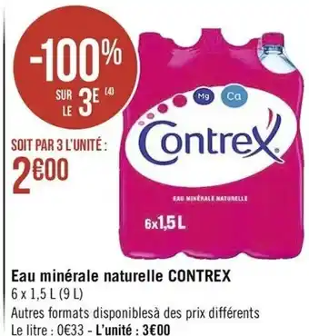 Eau minérale naturelle Contrex