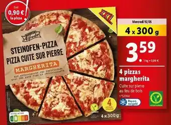 Lidl 4 pizza margherita offre