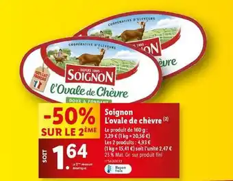 Lidl Soignon - l'ovale de chèvre offre