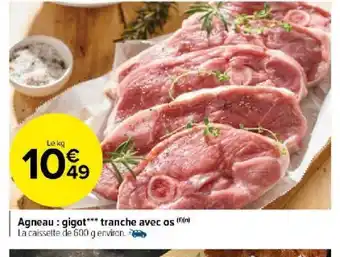 Carrefour Agneau : gigot tranche avec os offre