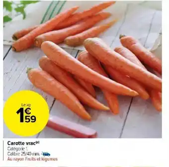 Carrefour Carotte vrac offre