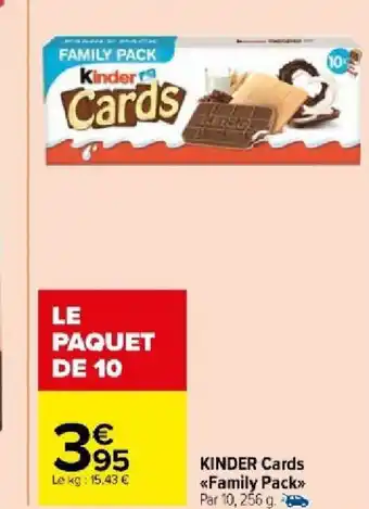 Carrefour KINDER Cards offre