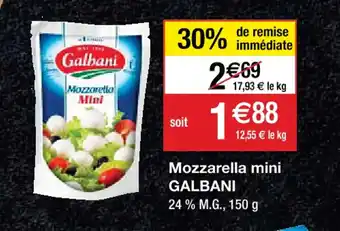 Cora x Carrefour Mozzarella Mini Galbani offre