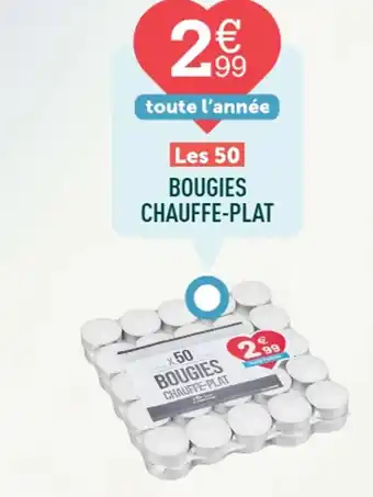 Centrakor Les 50 BOUGIES CHAUFFE-PLAT offre