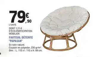 E.Leclerc Jardi FAUTEUIL DÉTENTE offre