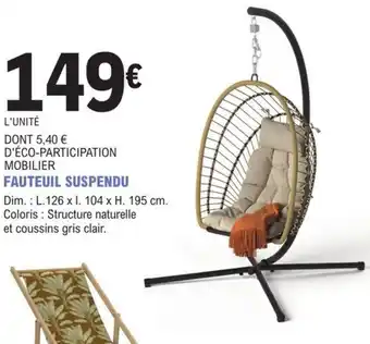 E.Leclerc Jardi FAUTEUIL SUSPENDU offre