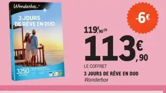 E.Leclerc 3 JOURS DE REVE EN DUO offre