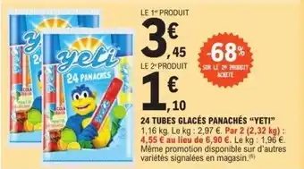 E.Leclerc 24 TUBES GLACÉS PANACHÉS "YETI" offre