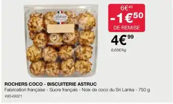 Costco ROCHERS COCO - BISCUITERIE ASTRUC offre