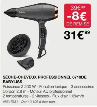 Costco SÈCHE-CHEVEUX PROFESSIONNEL 6719DE BABYLISS offre