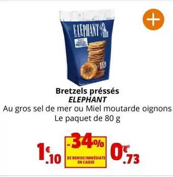 Coccinelle Supermarché Bretzels préssés ELEPHANT offre