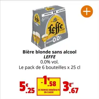 Coccinelle Supermarché Bière blonde sans alcool LEFFE 0.0% vol. offre