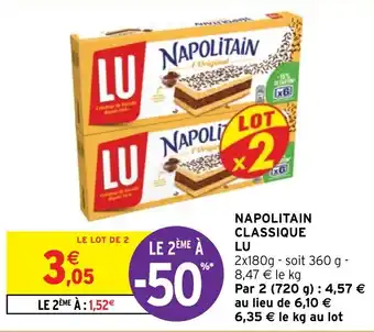 Intermarché NAPOLITAIN CLASSIQUE LU offre