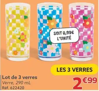 Gifi Lot de 3 verres offre