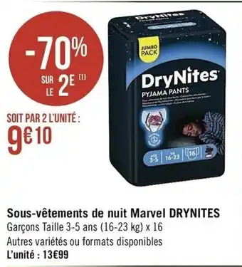 Sous-vêtements de nuit Marvel