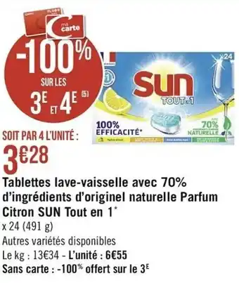 Casino Supermarchés Tablettes lave-vaisselle avec 70% offre