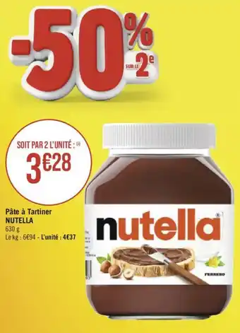 Géant Casino Pâte à tartiner NUTELLA offre