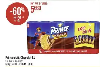 Géant Casino Prince goût Chocolat LU offre
