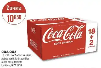 Géant Casino COCA COLA 18 x 33 cl +2 offertes (6,6 L) offre