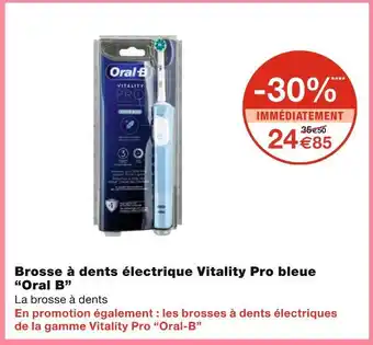 Monoprix Oral-B Brosse à dents électrique Vitality Pro bleue offre