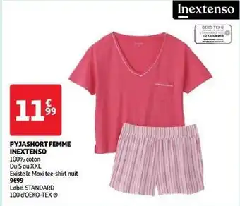 Auchan Inextenso - pyjashort femme offre