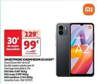 Auchan Xiaomi - smartphone redmi a2 64go offre