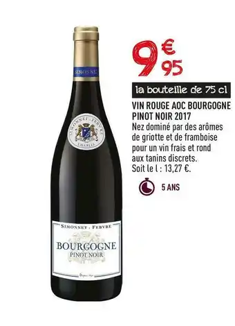 Bourgogne vin rouge aoc bourgogne 2017