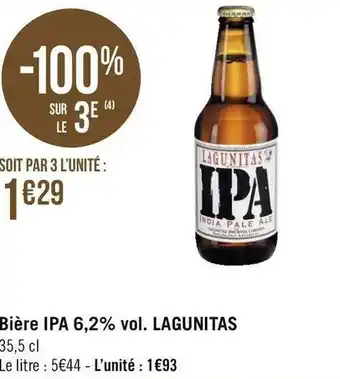 Lagunitas bière ipa 6,2% vol.
