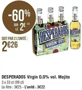 Géant Casino Desperados desperados virgin 0.0% vol. mojito offre