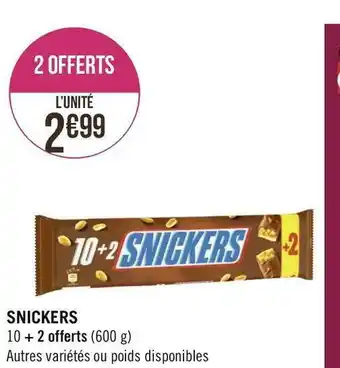 Géant Casino Snickers snickers offre