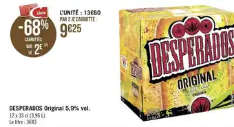 Géant Casino Desperados desperados original 5,9% vol. offre