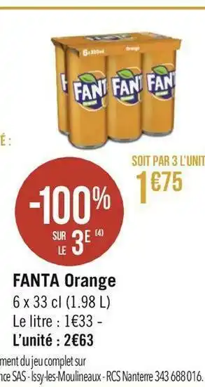 Géant Casino Fanta fanta orange offre