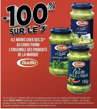 Géant Casino Barilla bon plan au choix parmi l’ensemble des produits de la marque barilla offre